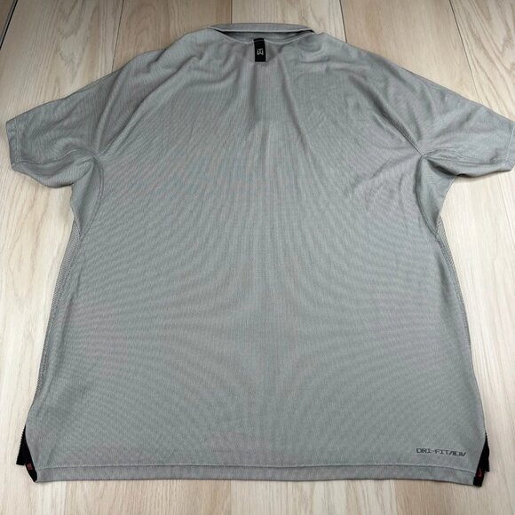 Nike Tiger Woods Dri-FIT ADV DA2995-100 Mens Gray Black Golf Polo Shirt Size XL - Picture 4 of 14